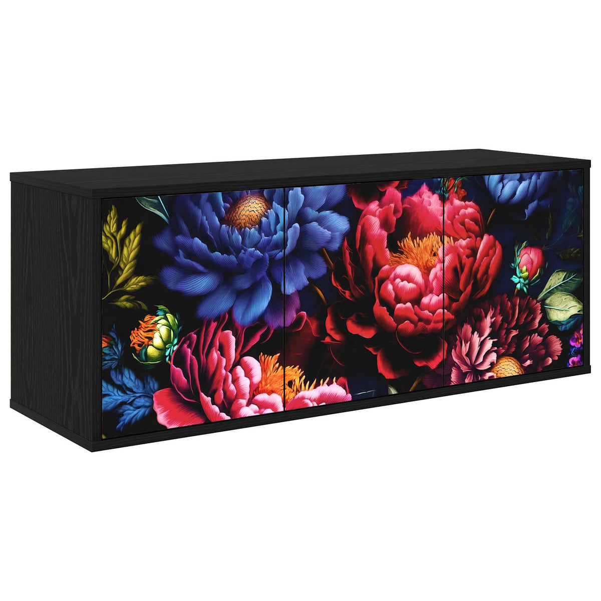 TV ormar za montažu na zid KIEL 102 x 33 x 40 cm Crni hrast