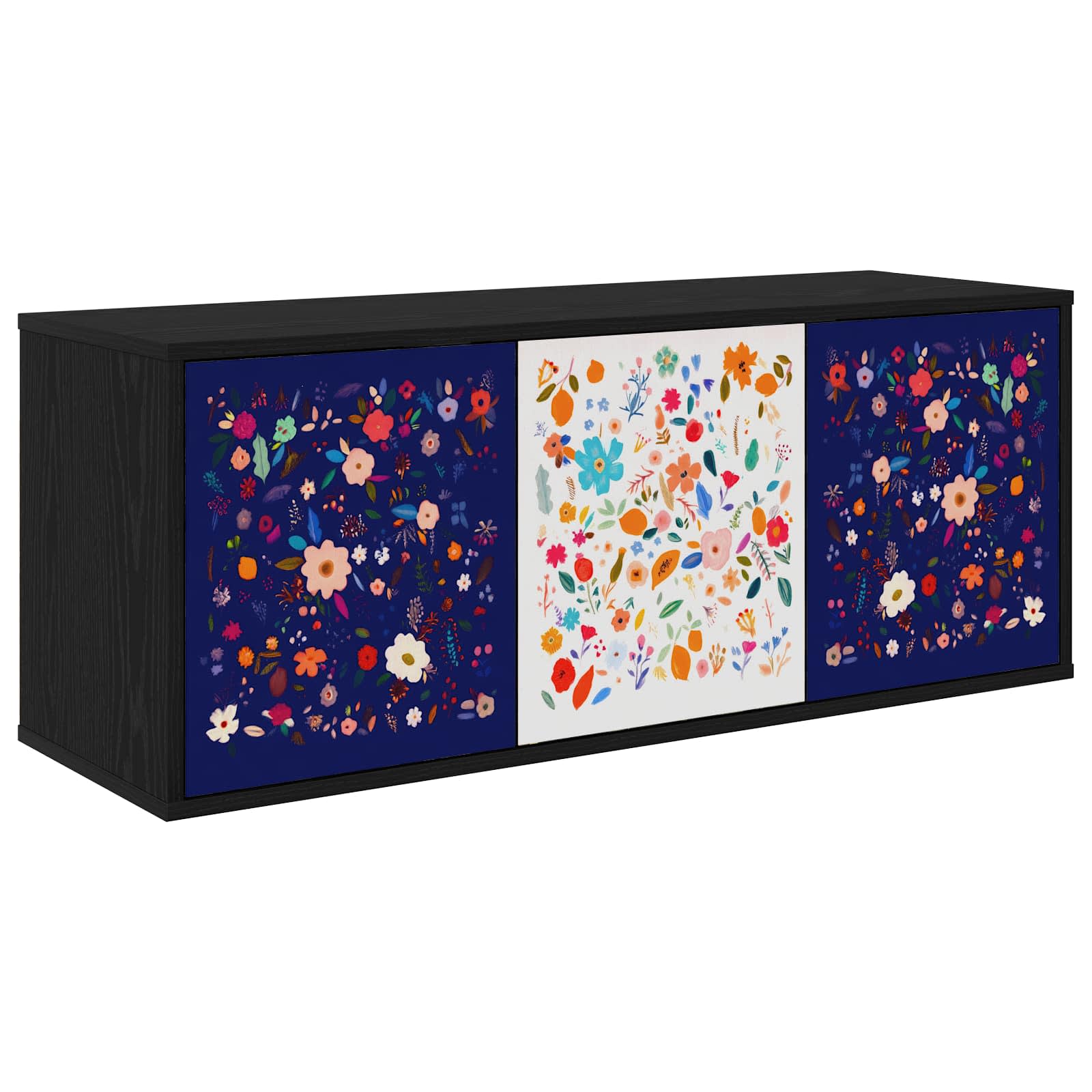 TV ormar za montažu na zid MAINZ 102 x 33 x 40 cm Crni hrast