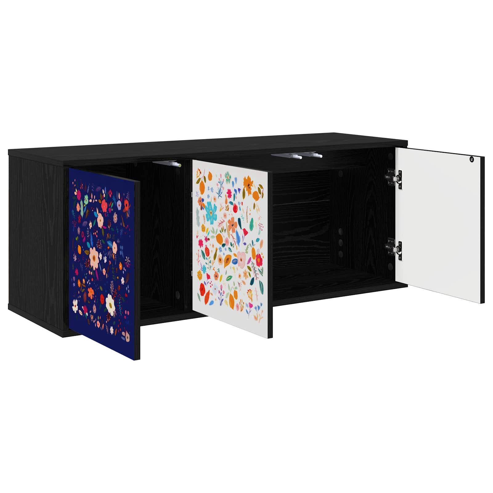TV ormar za montažu na zid MAINZ 102 x 33 x 40 cm Crni hrast