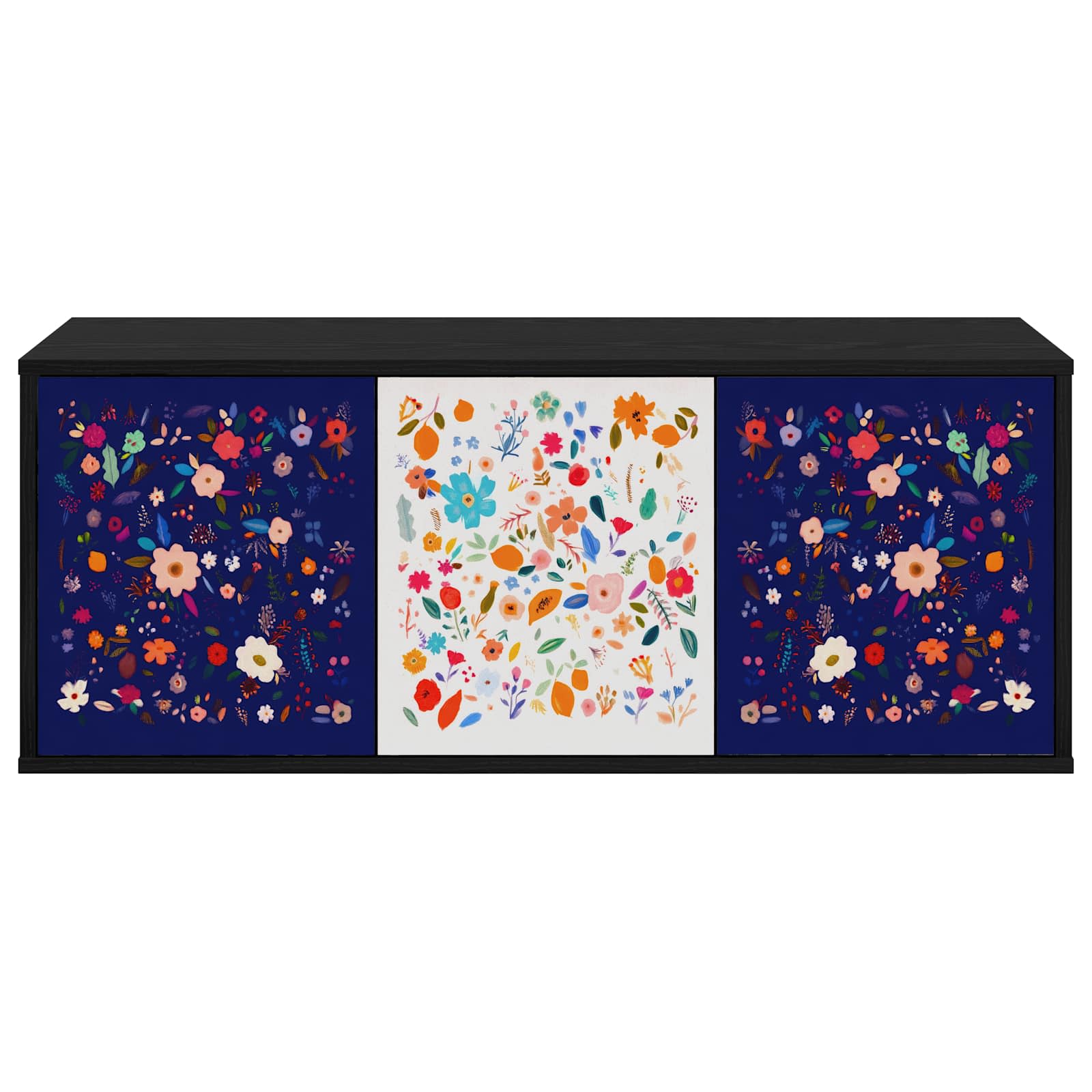 TV ormar za montažu na zid MAINZ 102 x 33 x 40 cm Crni hrast