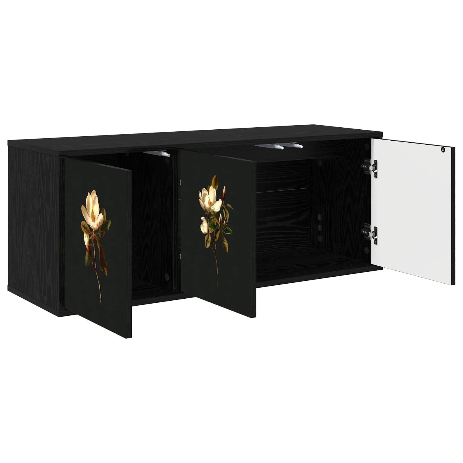 TV ormar za montažu na zid BREMEN 102 x 33 x 40 cm Crni hrast