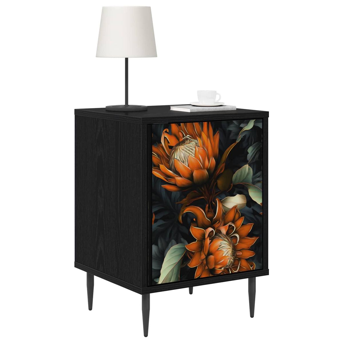 Noćni ormar LOCHEM Crni hrast 36 x 33 x 51 cm Konstruirano drvo