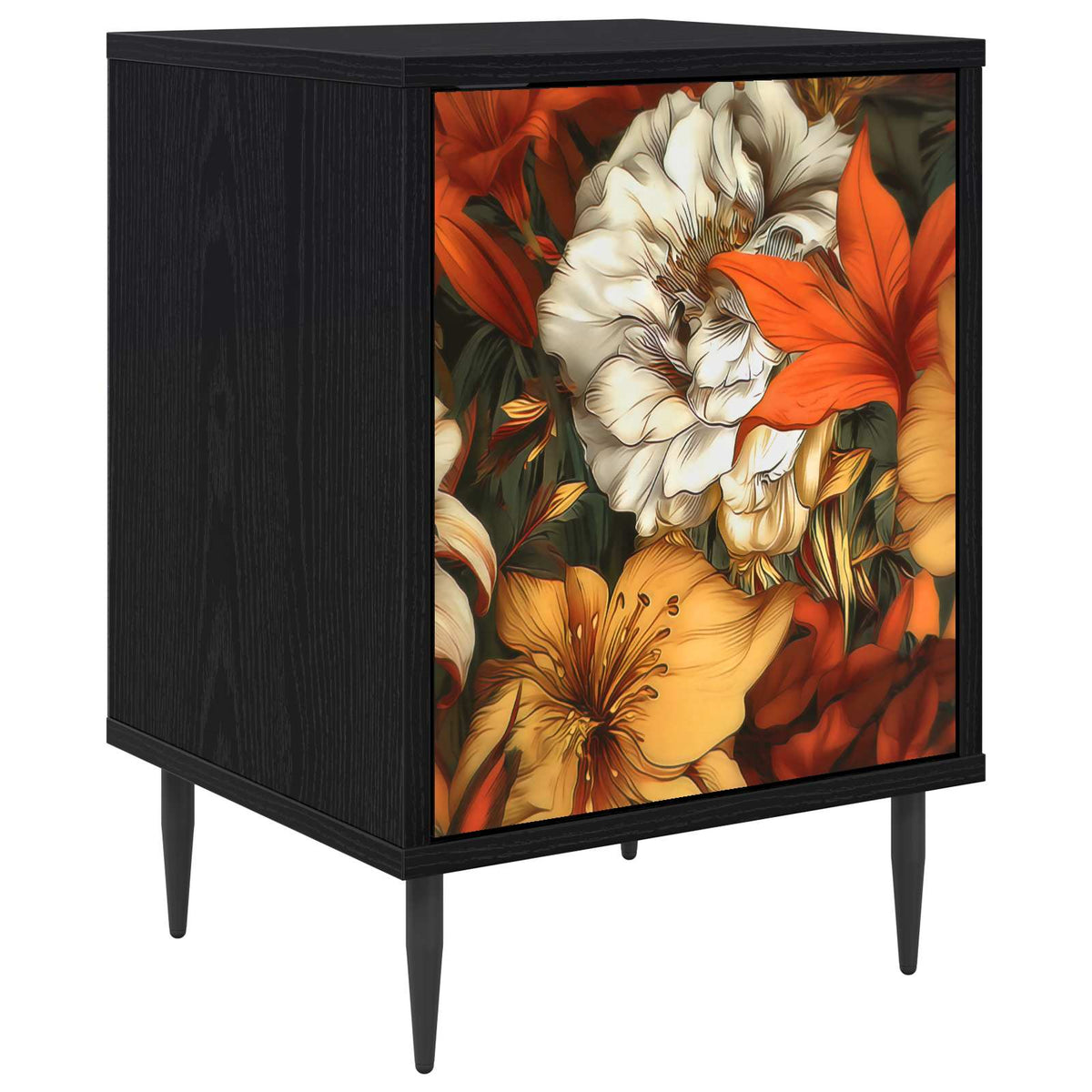 Noćni ormar GENNEP Crni hrast 36 x 33 x 51 cm Konstruirano drvo