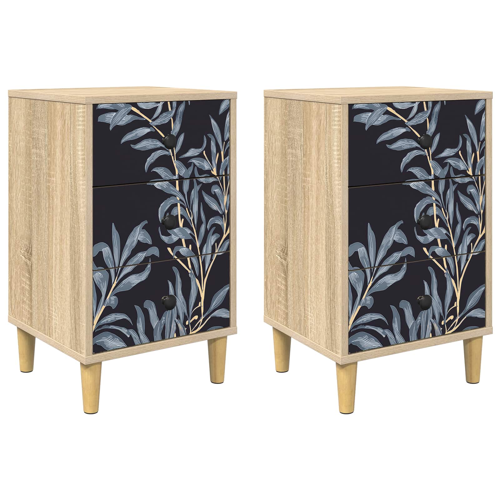 Noćni ormar DOKKUM 2 kom. Hrast sonoma 36 x 33 x 60 cm