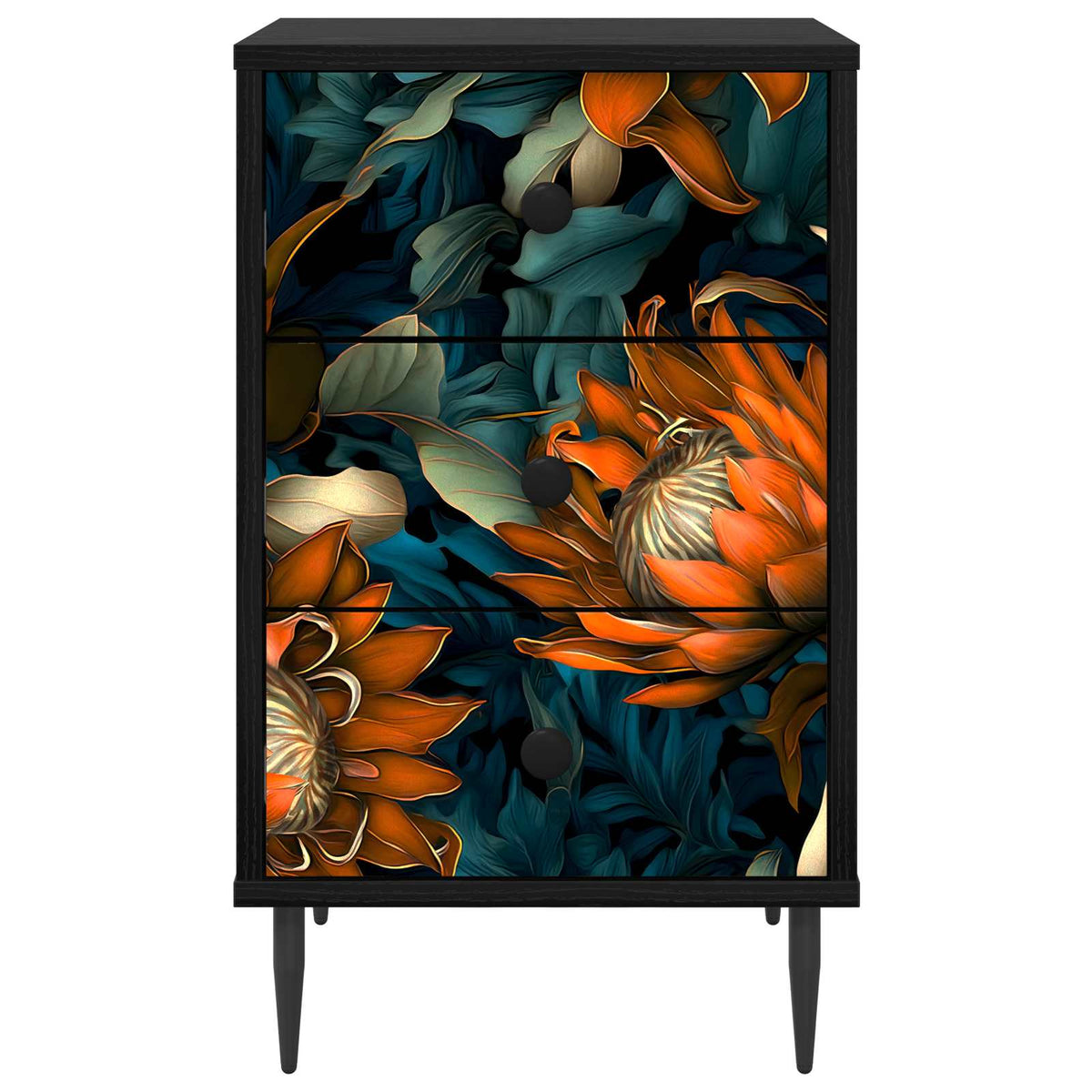 Noćni ormar LOCHEM Crni hrast 36 x 33 x 61 cm Konstruirano drvo
