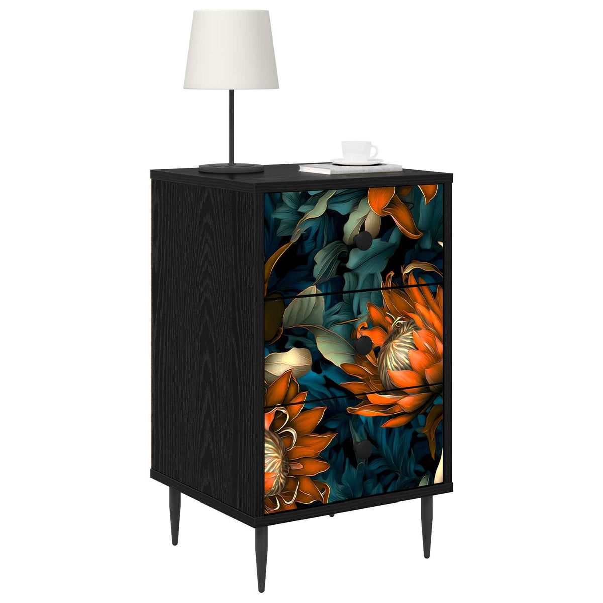 Noćni ormar LOCHEM Crni hrast 36 x 33 x 61 cm Konstruirano drvo