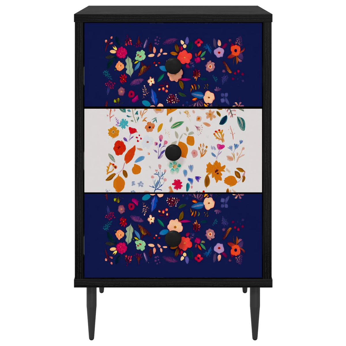 Noćni ormar MAINZ Crni hrast 36 x 33 x 61 cm Konstruirano drvo