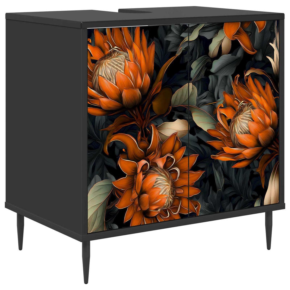 Kupaonski ormar LOCHEM Crni hrast 60 x 40 x 61 cm