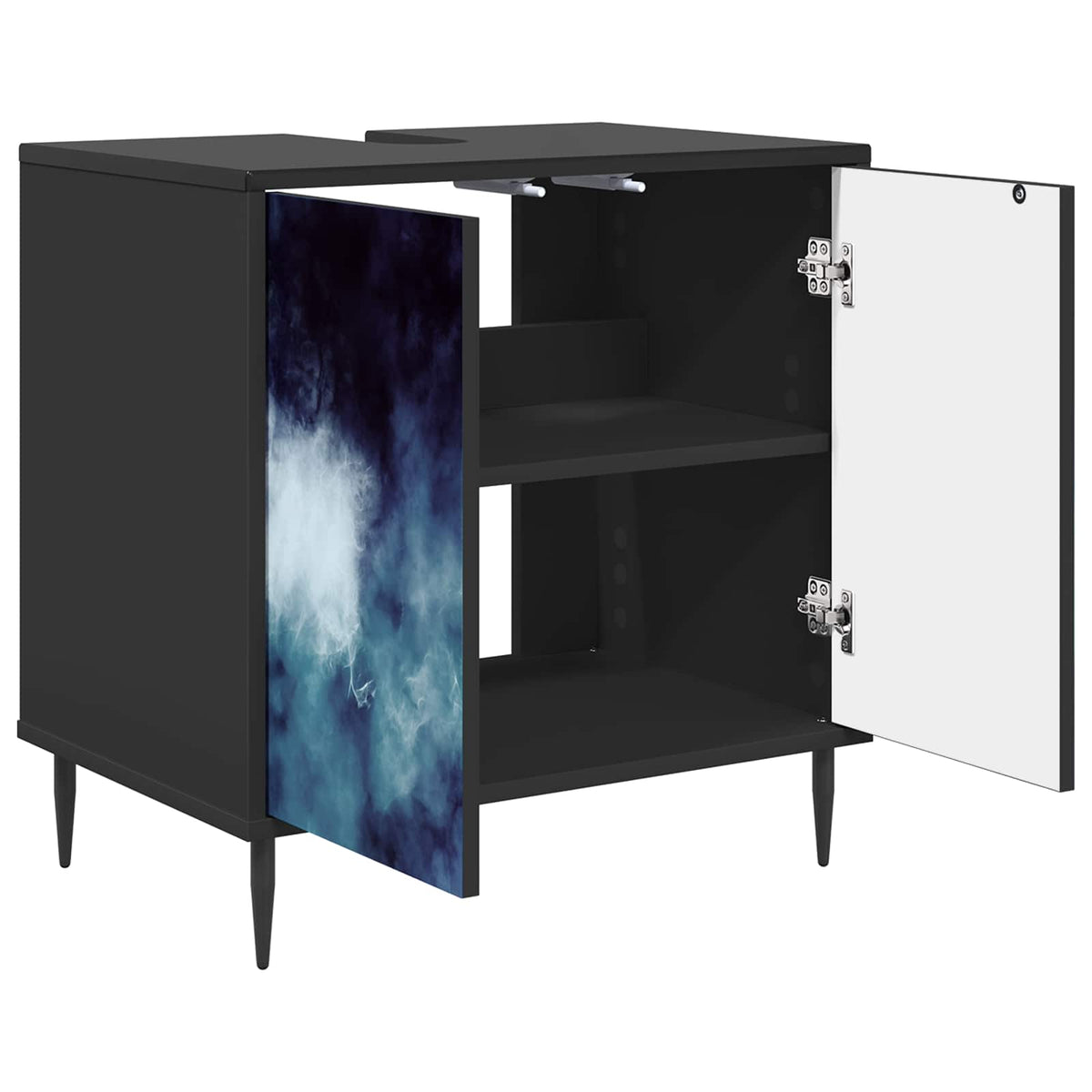 Kupaonski ormar RAALTE Crni hrast 60 x 40 x 61 cm