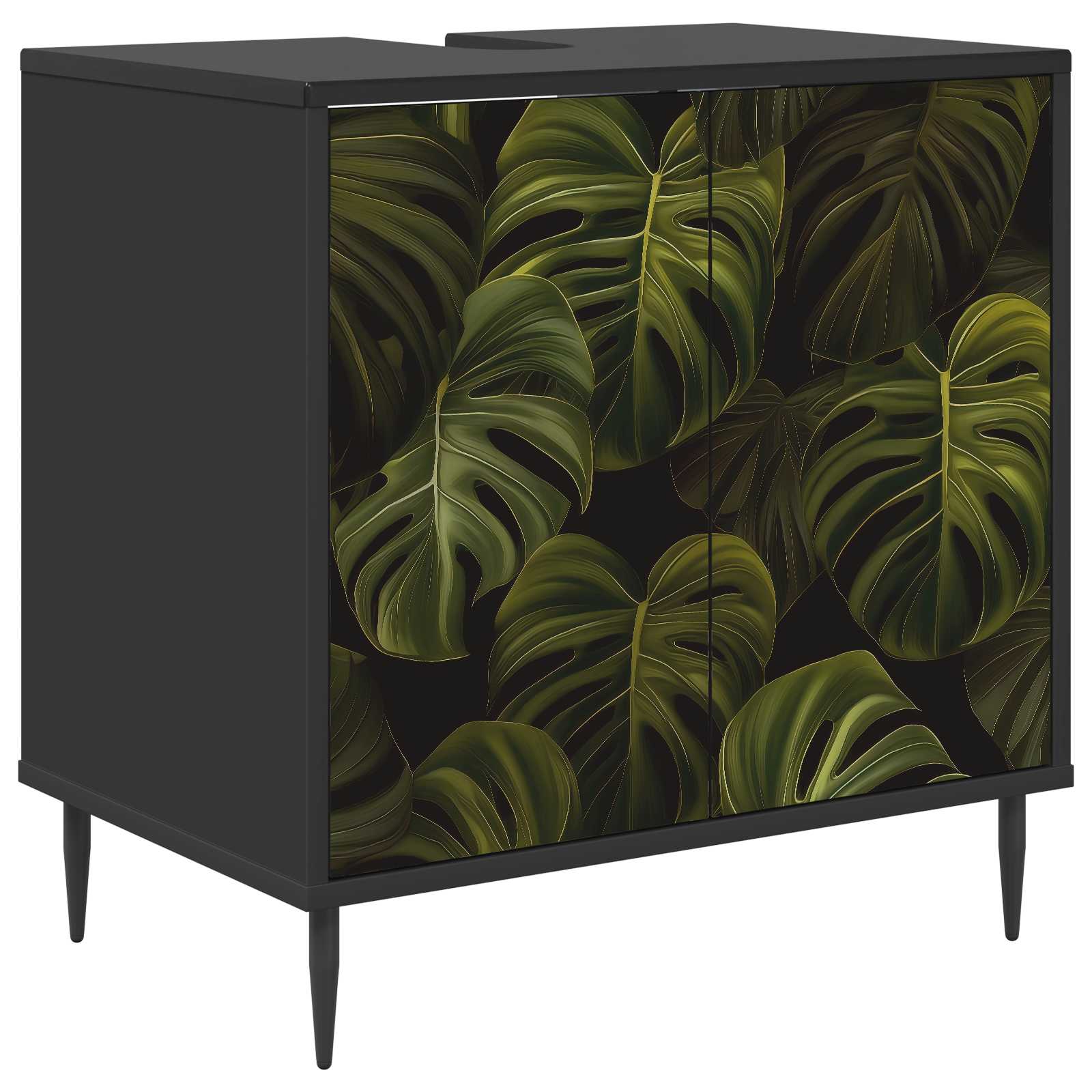 Kupaonski ormar ELBURG Crni hrast 60 x 40 x 61 cm