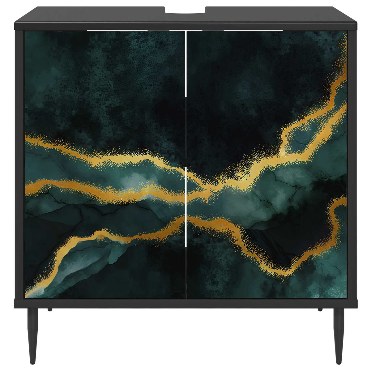 Kupaonski ormar WIJHE Crni hrast 60 x 40 x 61 cm