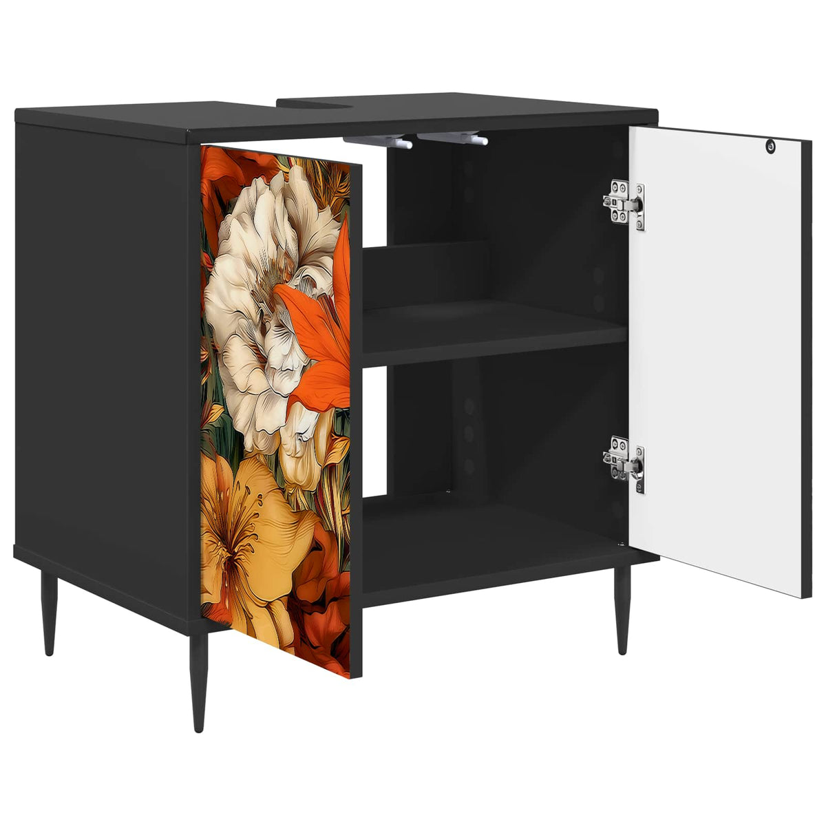 Kupaonski ormar GENNEP Crni hrast 60 x 40 x 61 cm