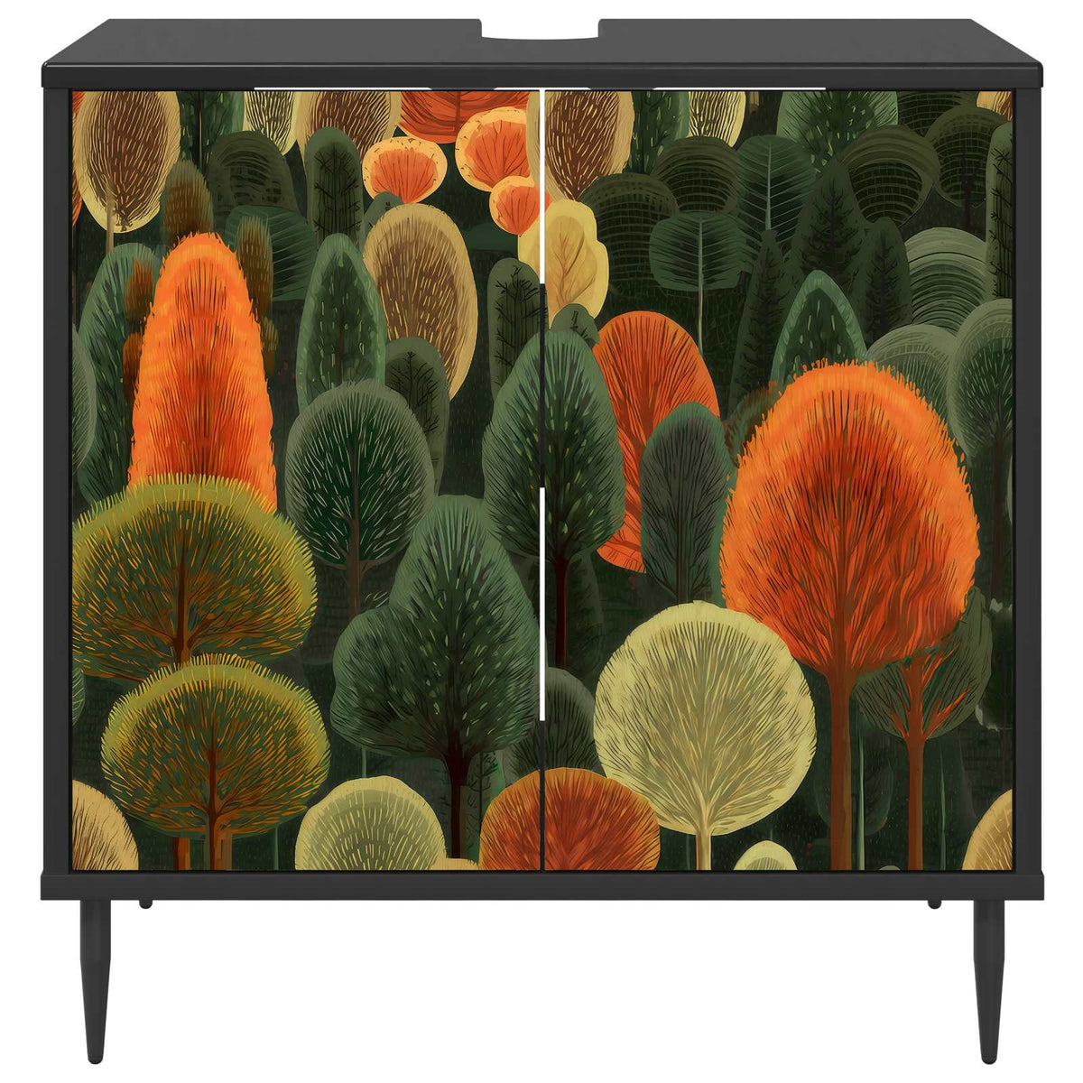 Kupaonski ormar ZAANDAM Crni hrast 60 x 40 x 61 cm