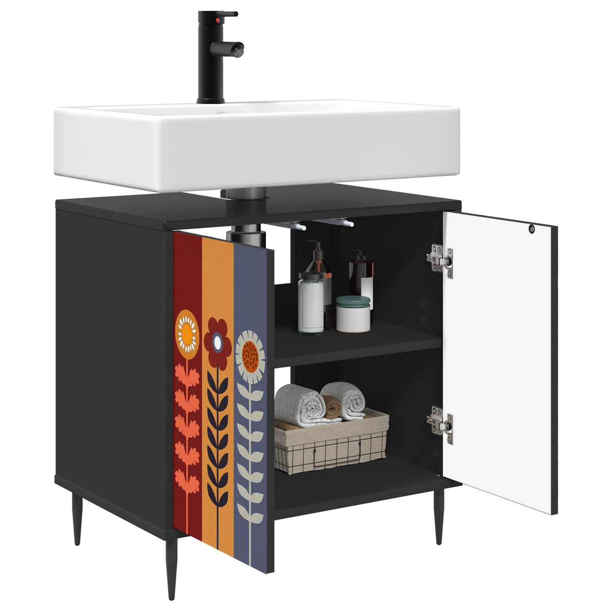 Kupaonski ormar ESSEN Crni hrast 60 x 40 x 61 cm