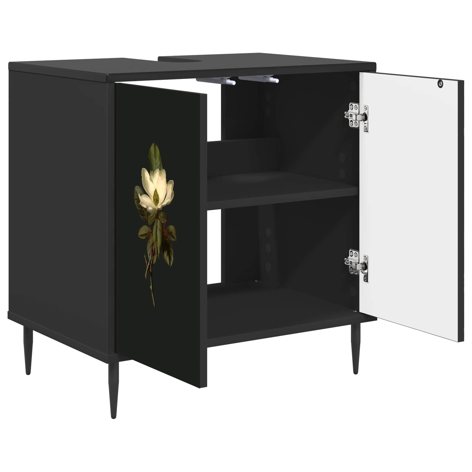 Kupaonski ormar BREMEN Crni hrast 60 x 40 x 61 cm