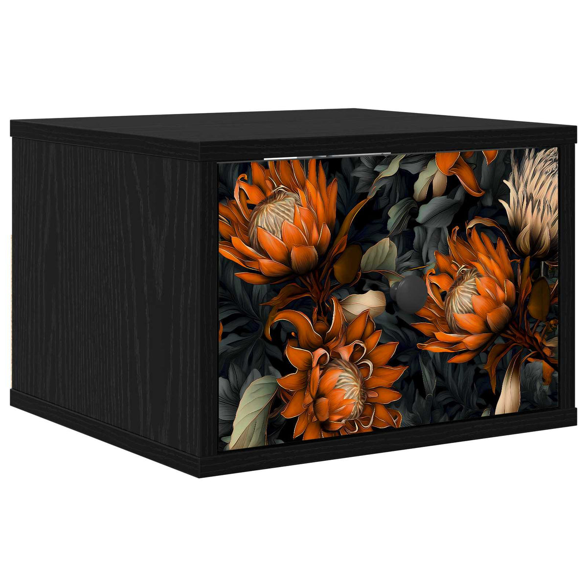 Wall-mounted noćni ormarić LOCHEM Crni hrast 36 x 33 x 25 cm