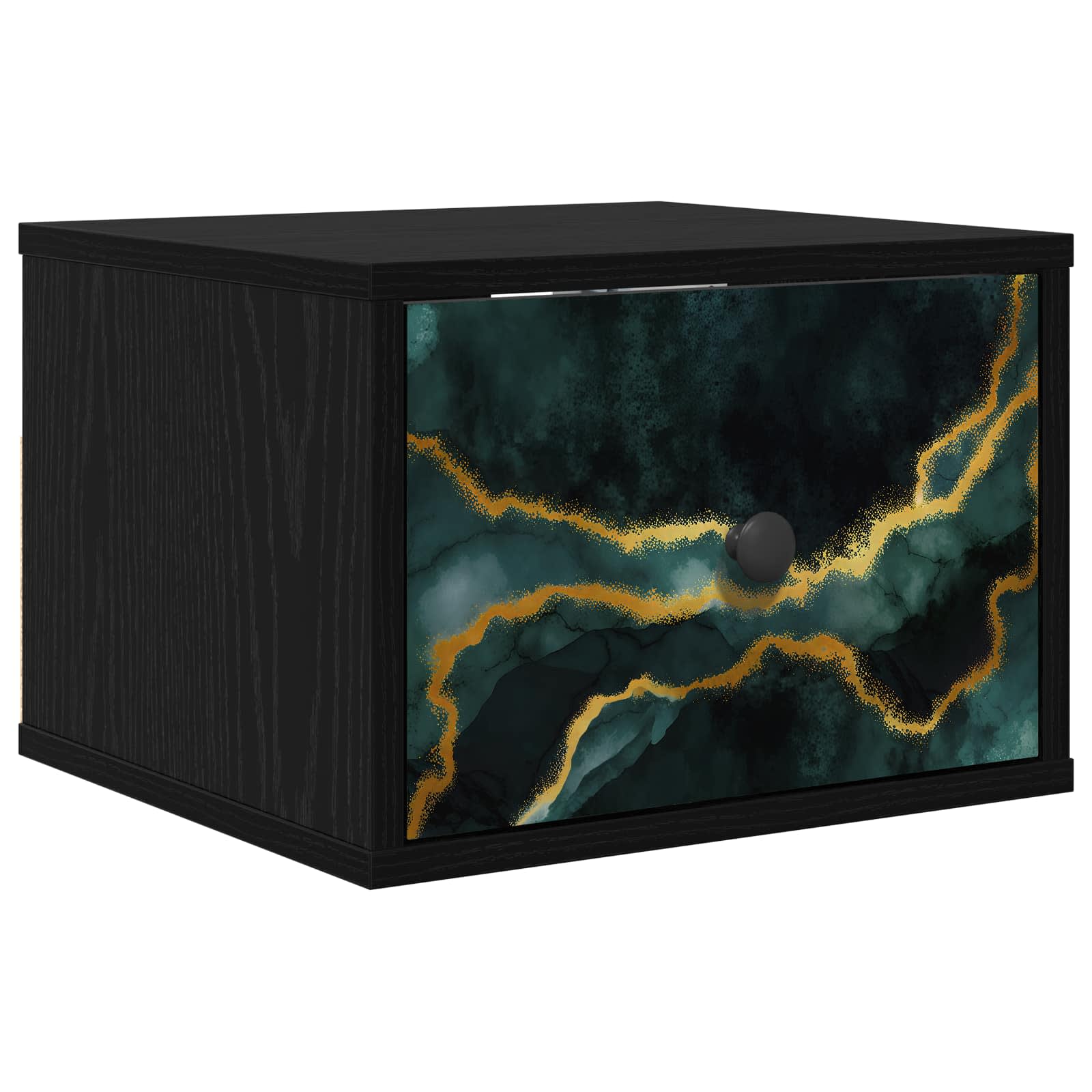 Wall-mounted noćni ormarić WIJHE Crni hrast 36 x 33 x 25 cm