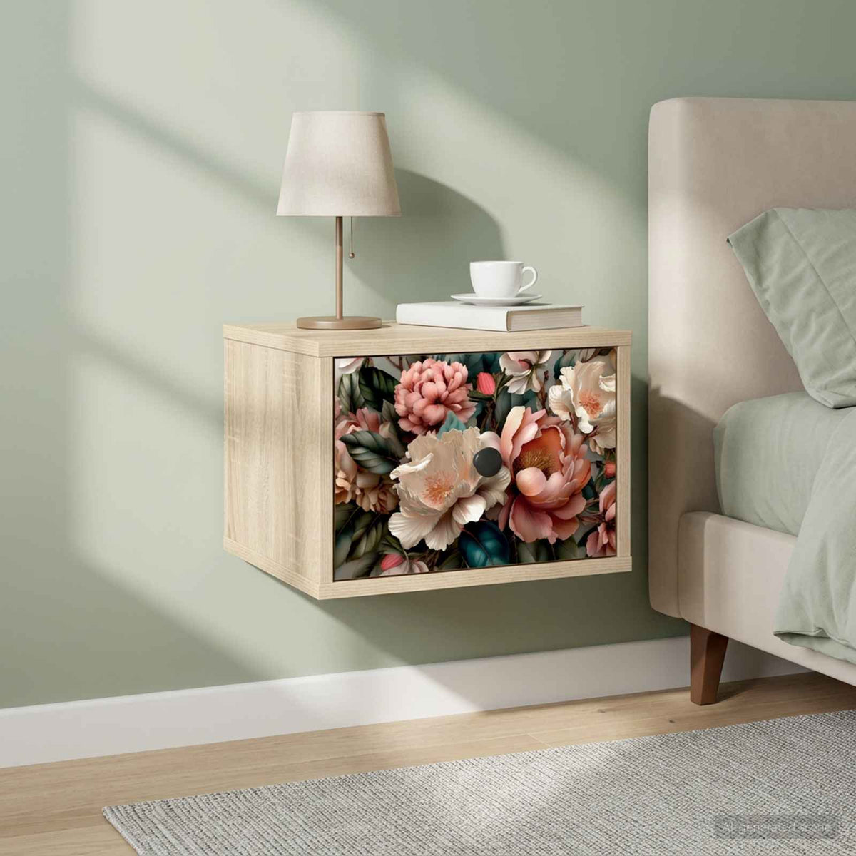 Wall-mounted noćni ormarić BORNE Hrast sonoma 36 x 33 x 25 cm