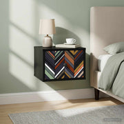 Wall-mounted noćni ormarić OMMEN Crni hrast 36 x 33 x 25 cm