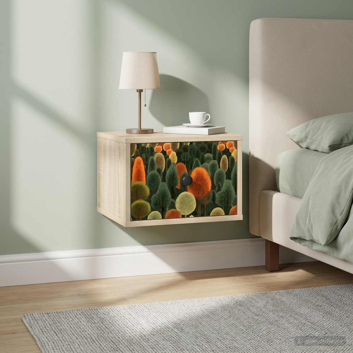 Wall-mounted noćni ormarić ZAANDAM Hrast sonoma 36 x 33 x 25 cm