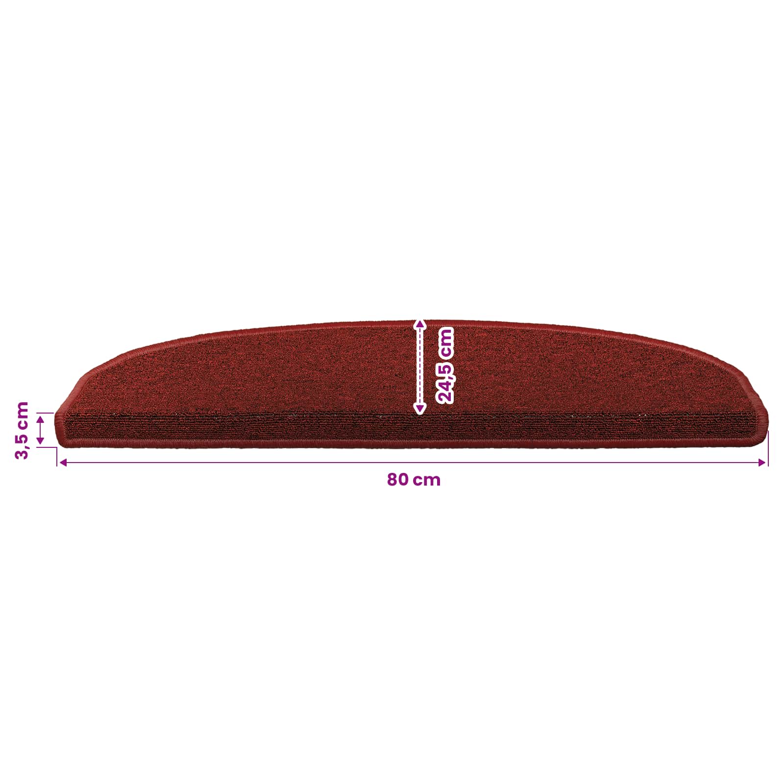 Samoljepljivi stepenasti ulošci 15 pcs Bordeaux Crvena