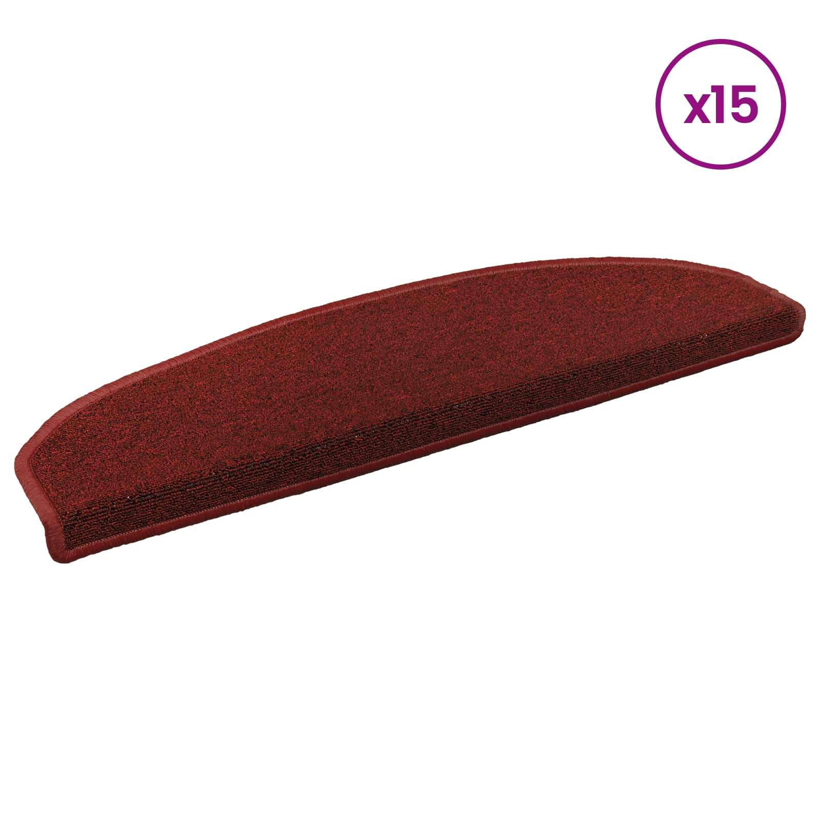 Samoljepljivi stepenasti ulošci 15 pcs Bordeaux Crvena