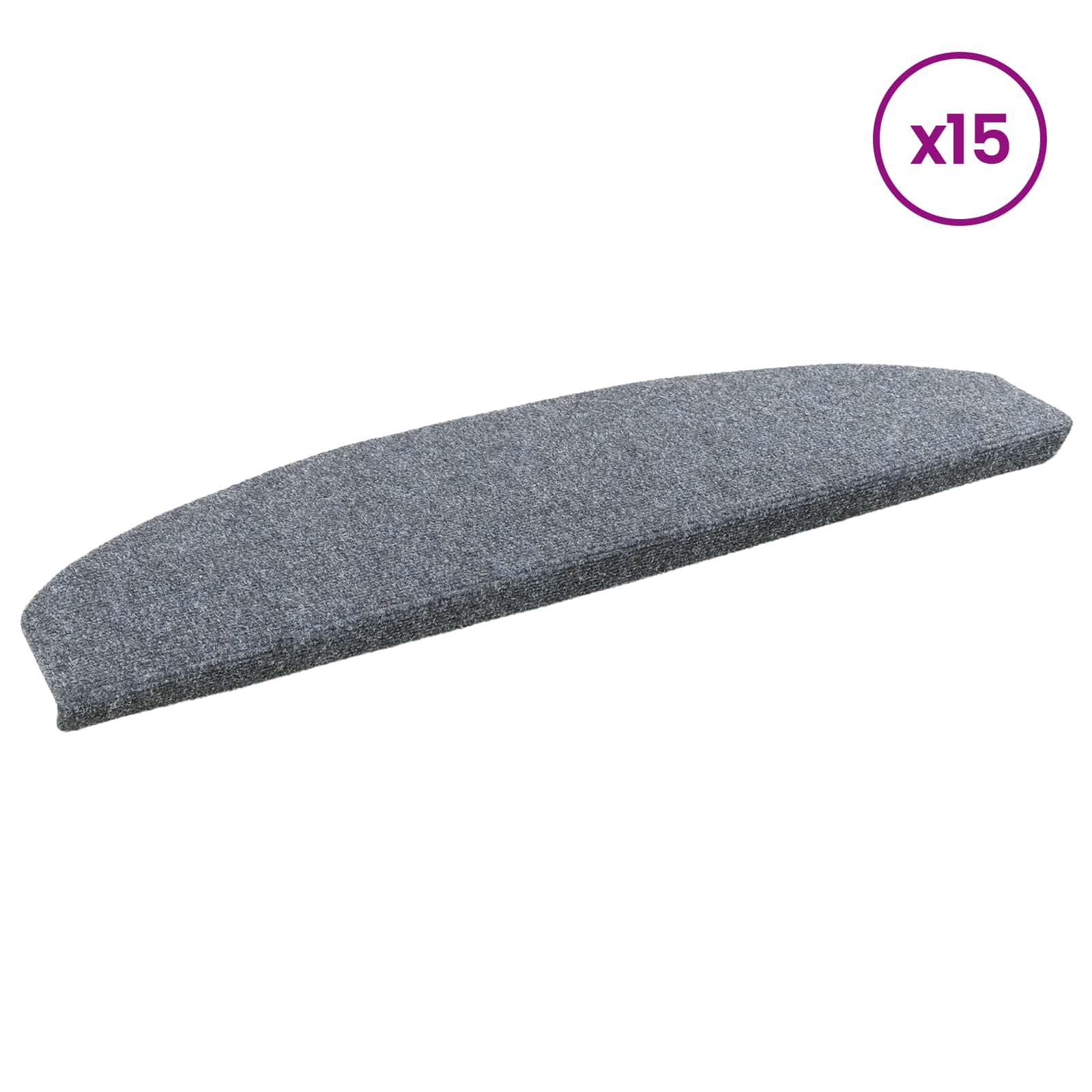 Samoljepljivi stepenasti ulošci Polukružni 15 pcs Svjetlosiva