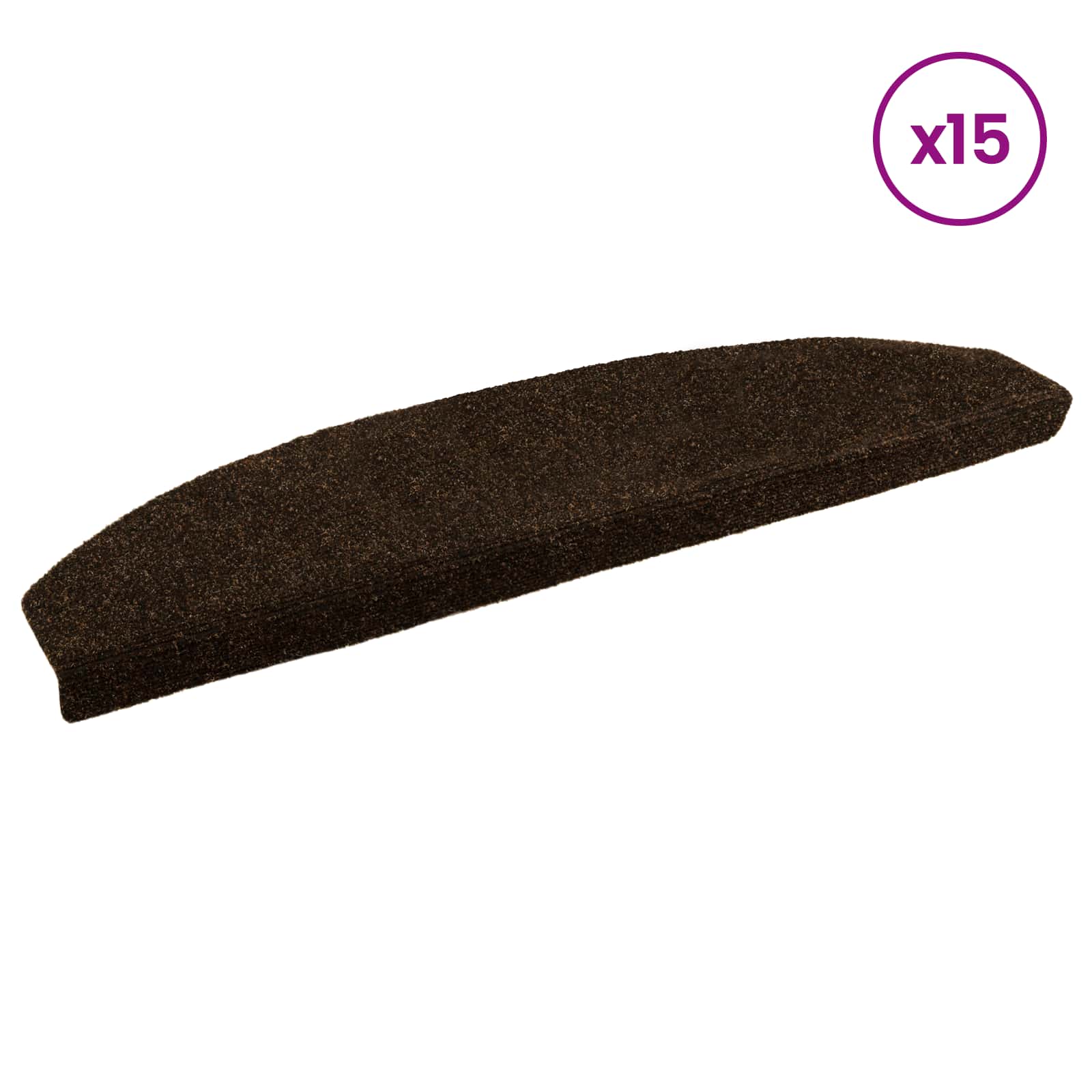 Samoljepljivi stepenasti ulošci 15 pcs Smeđa 80 x 24,5 x 3,5 cm
