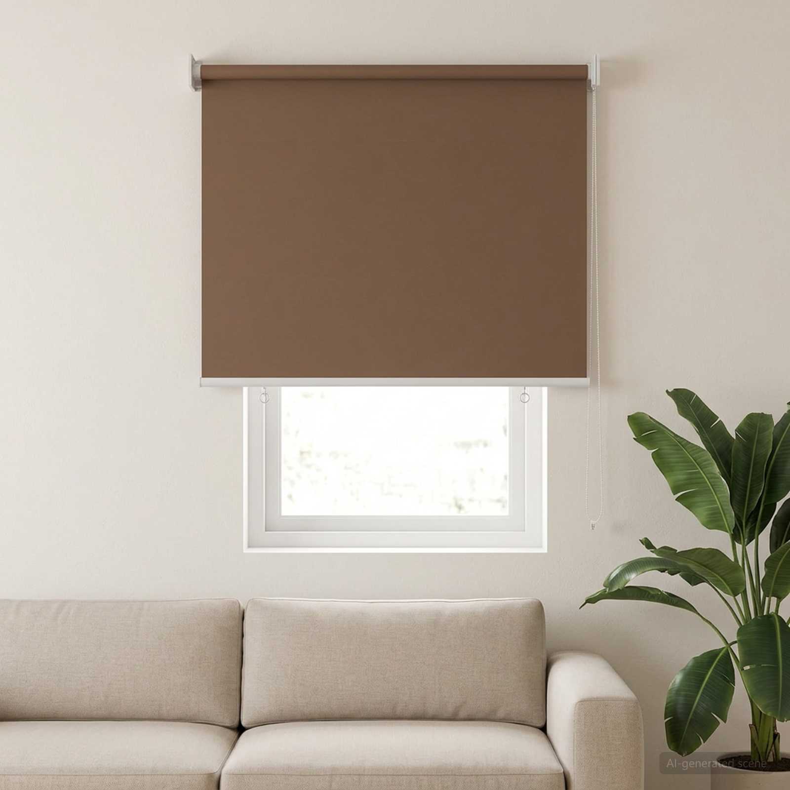 Roleta zaštita od UV zračenja Sivosmeđa 60 x 140 cm Poliester
