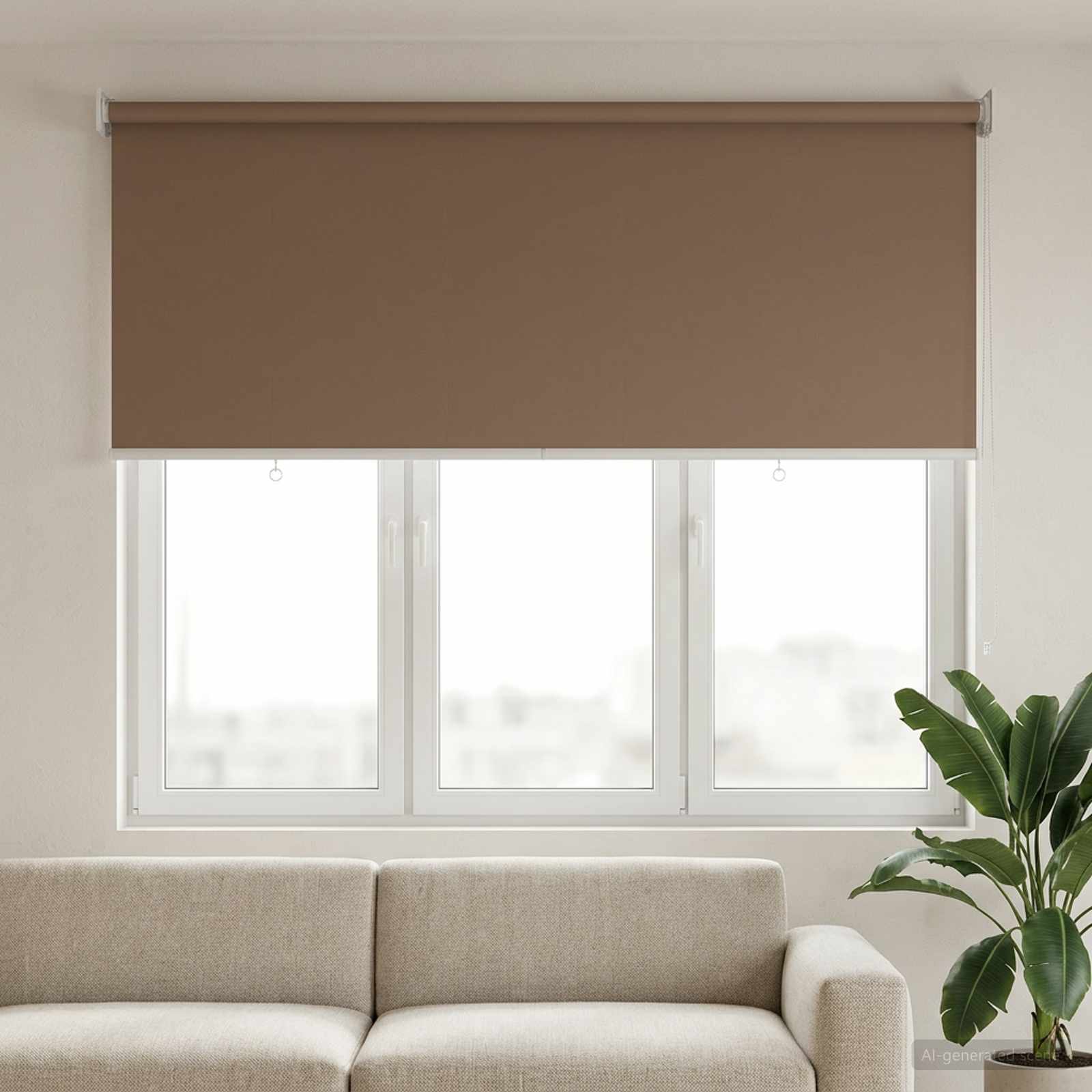 Roleta zaštita od UV zračenja Sivosmeđa 120 x 140 cm Poliester