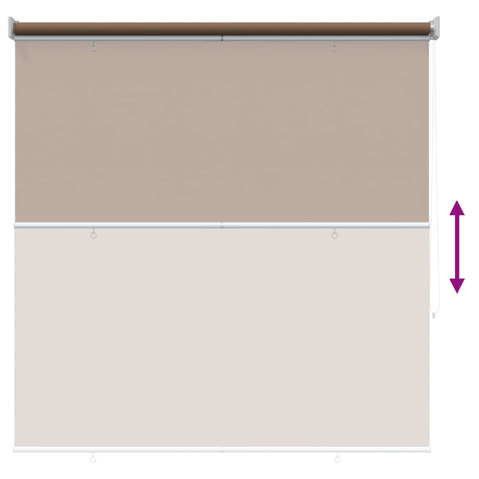 Roleta zaštita od UV zračenja Sivosmeđa 120 x 140 cm Poliester