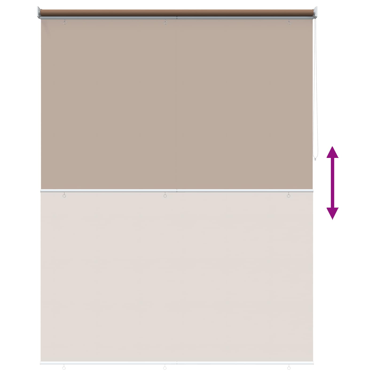 Roleta zaštita od UV zračenja Sivosmeđa 160 x 140 cm Poliester