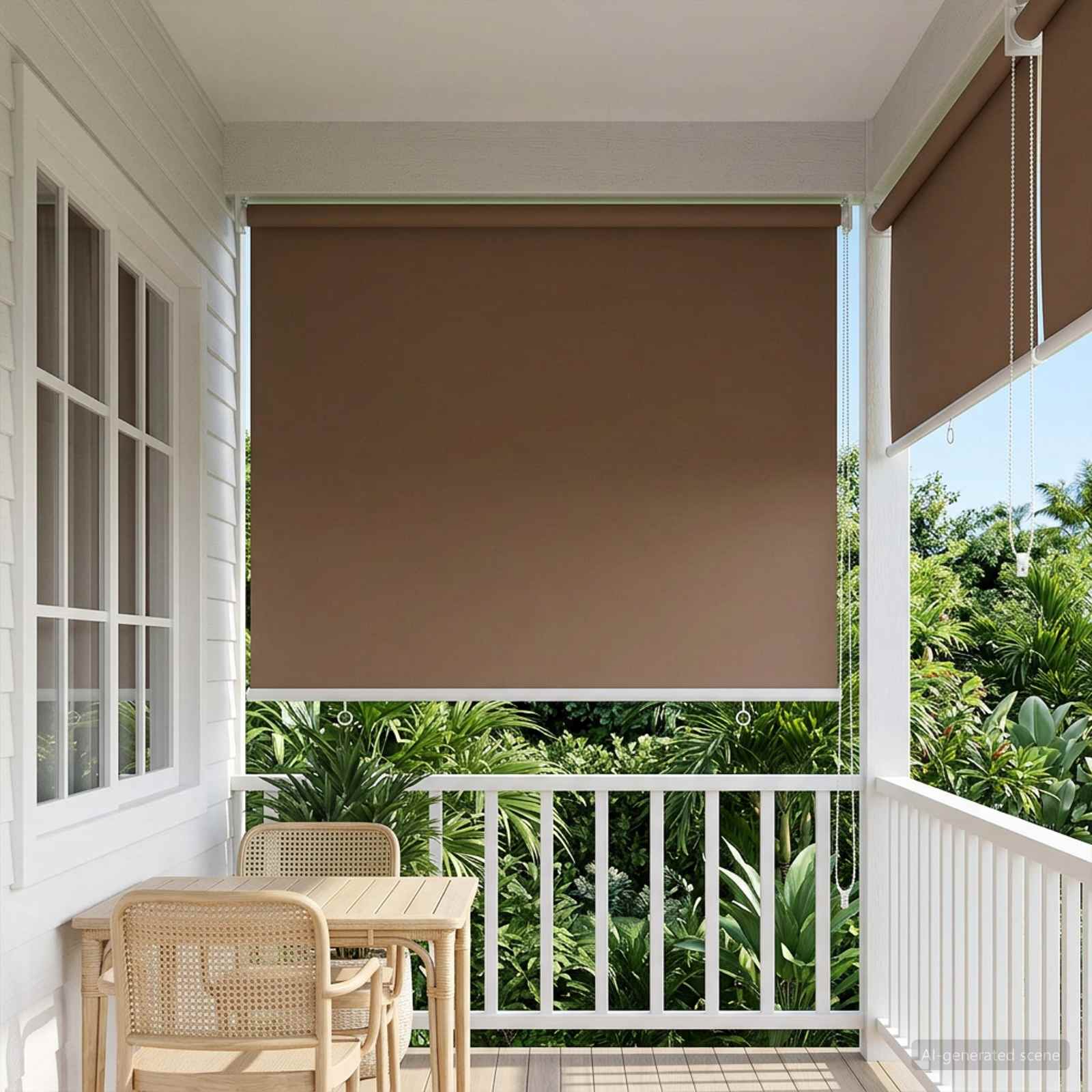 Roleta zaštita od UV zračenja Sivosmeđa 60 x 230 cm Poliester