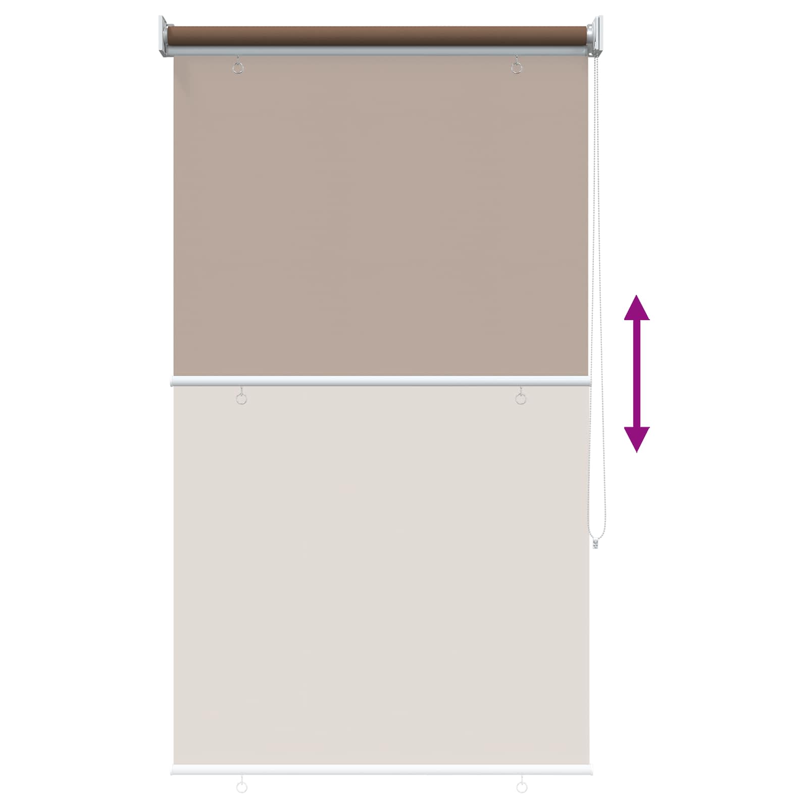 Roleta zaštita od UV zračenja Sivosmeđa 80 x 230 cm Poliester