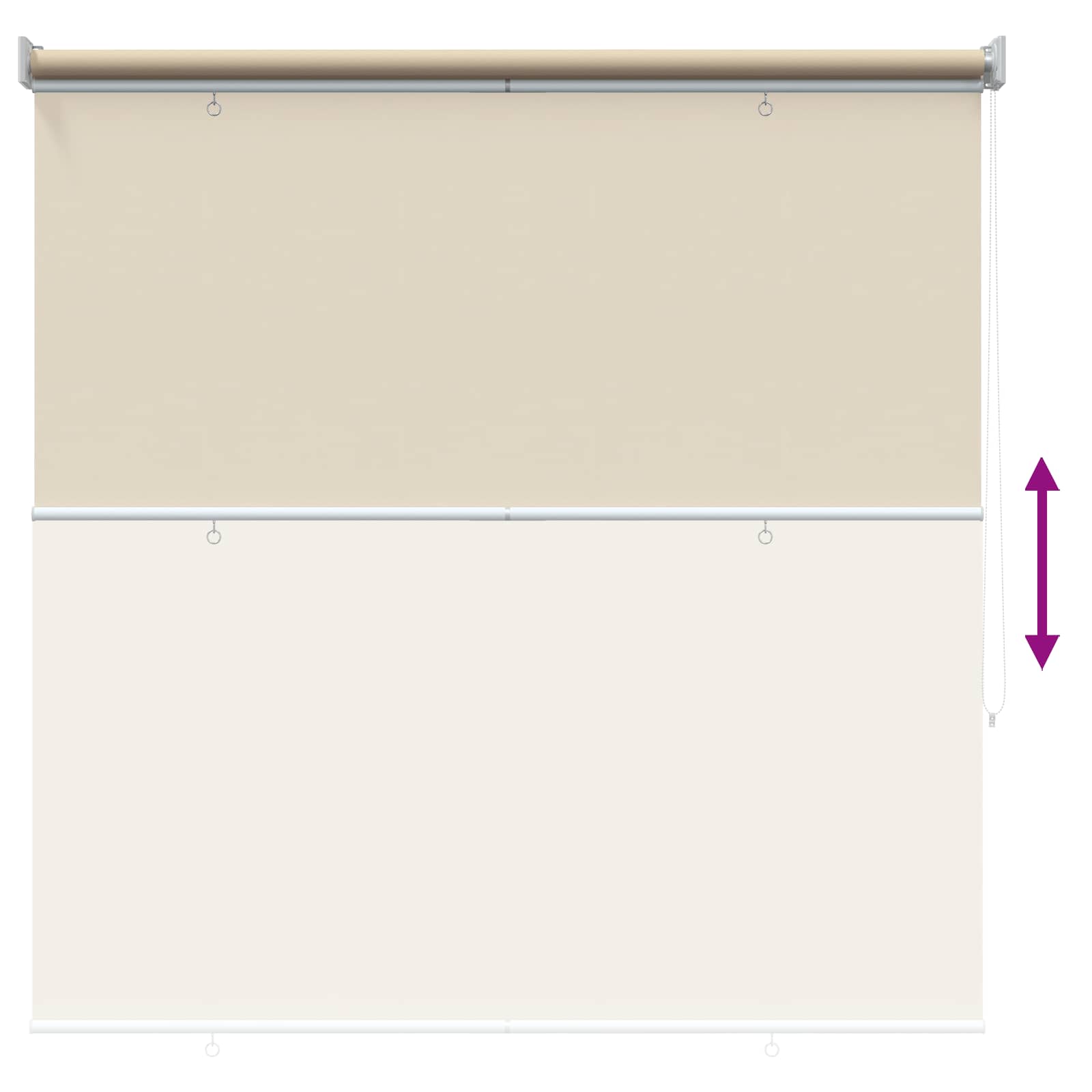 Rolo zavjesa za vanjsku uporabu s UV zaštitom Bež 120 x 140 cm