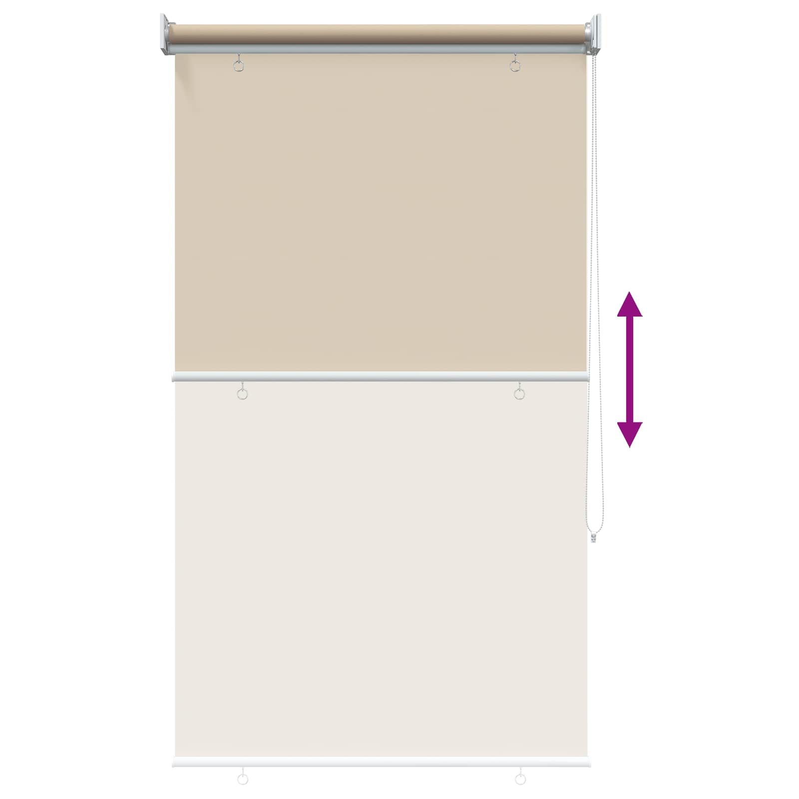 Rolo zavjesa za vanjsku uporabu s UV zaštitom Bež 60 x 230 cm
