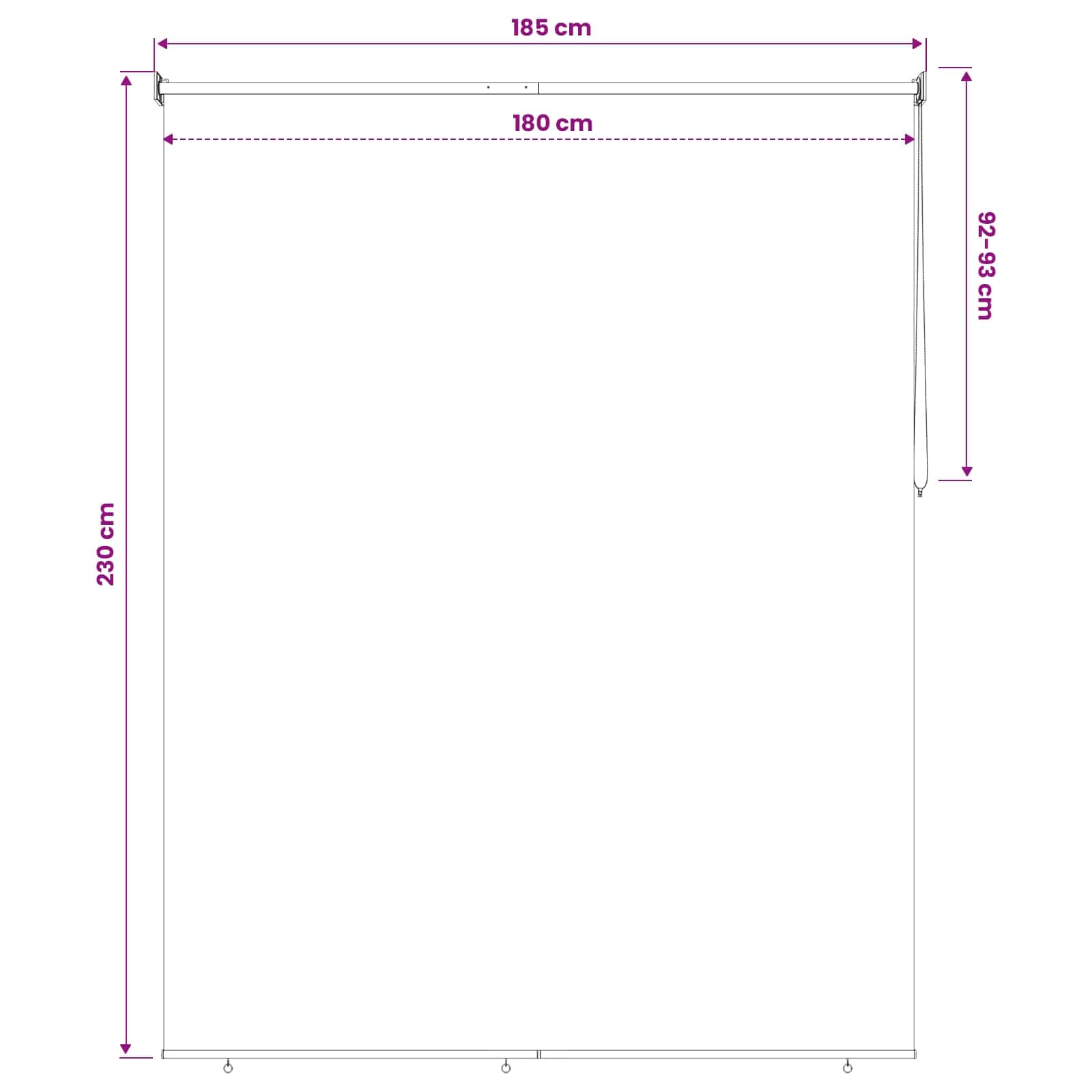 Roleta zaštita od UV zračenja Bež 180 x 230 cm Poliester