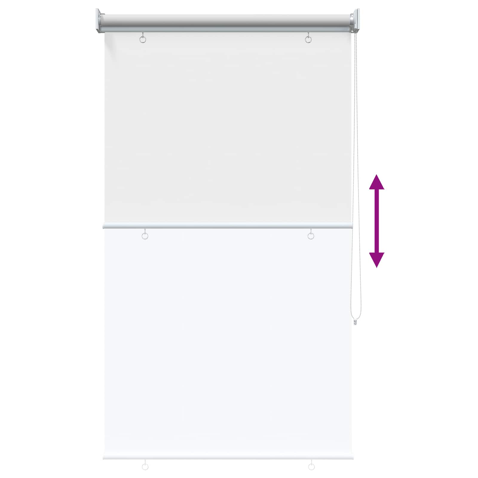 Roleta zaštita od UV zračenja Bijela 60 x 140 cm Poliester