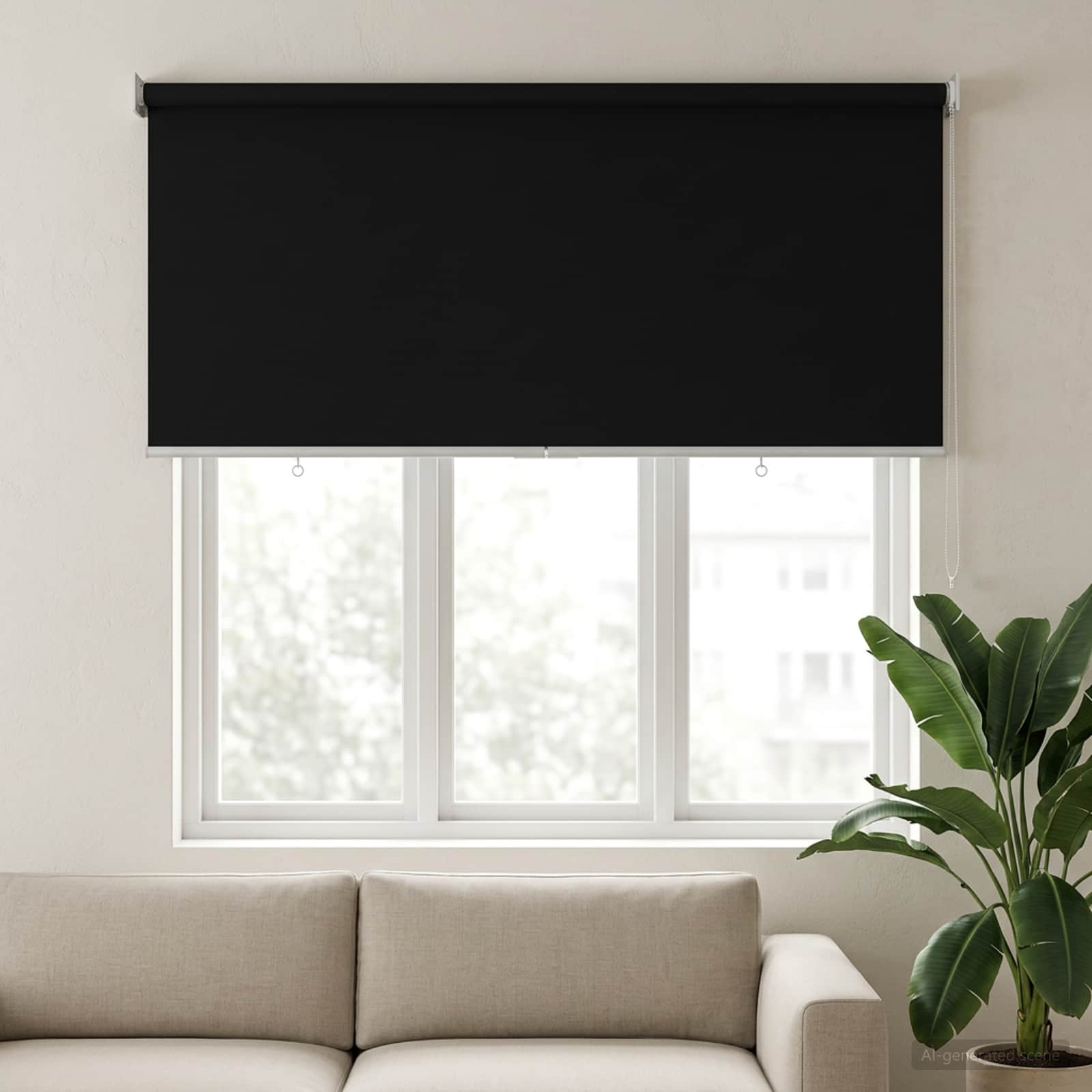 Rolo zavjesa za vanjsku uporabu s UV zaštitom Crna 120 x 140 cm