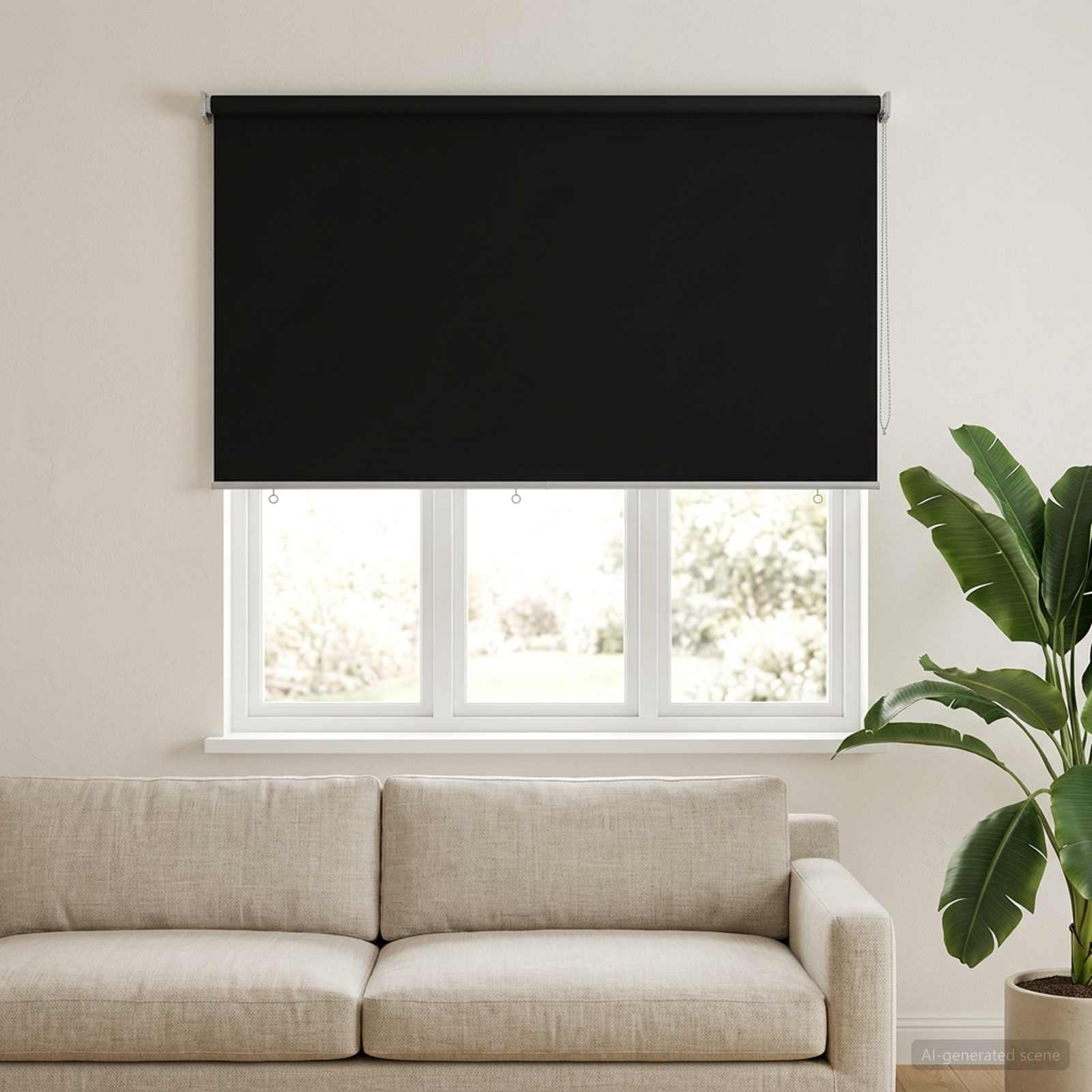 Roleta zaštita od UV zračenja Crna 160 x 140 cm Poliester