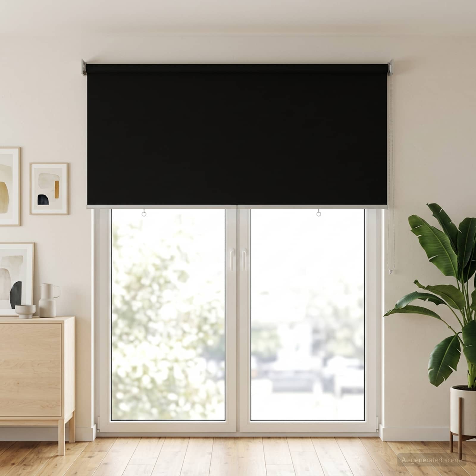 Roleta zaštita od UV zračenja Crna 120 x 230 cm Poliester