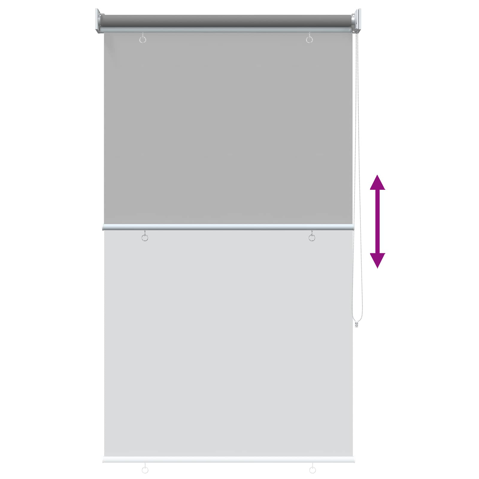 Roleta zaštita od UV zračenja Svjetlosiva 60 x 140 cm Poliester