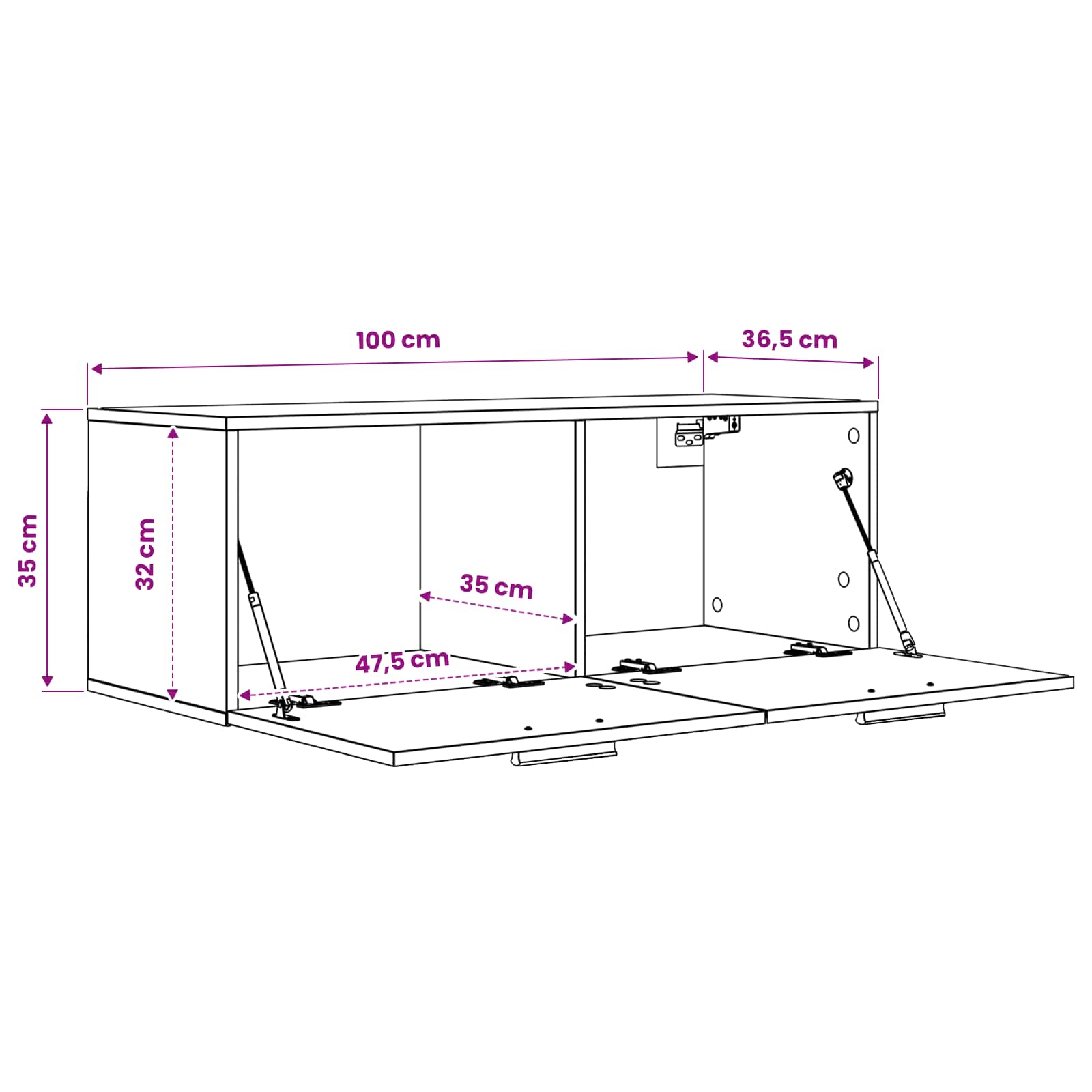 Ormar za Zid Staro drvo 100 x 36,5 x 35 cm Konstruirano drvo