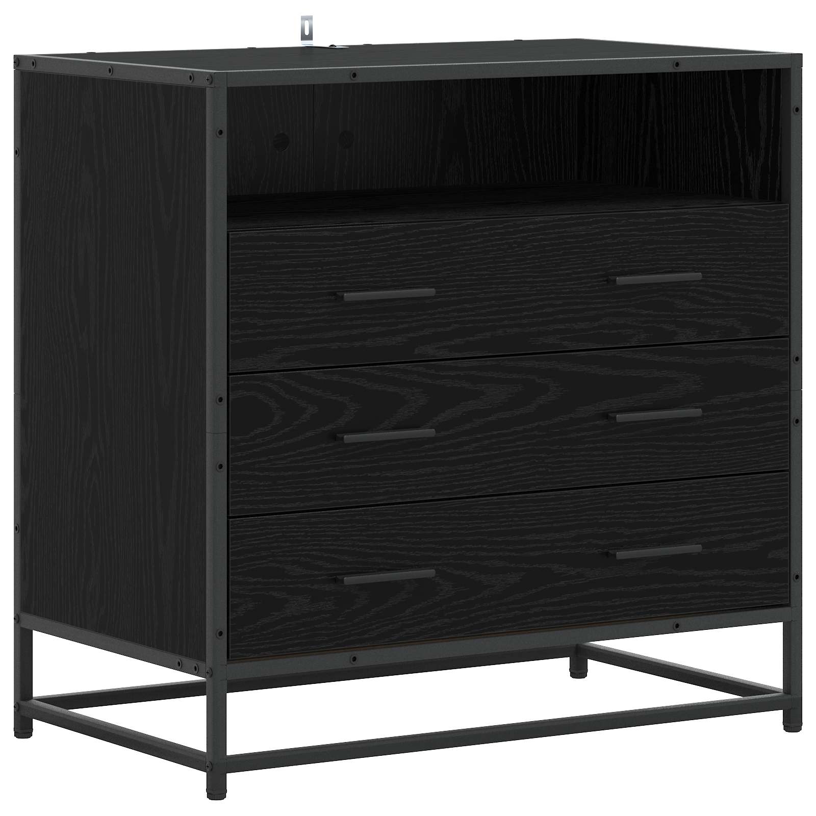 Ormar s ladicama 3-Ladica Crni hrast 70 x 41 x 70 cm