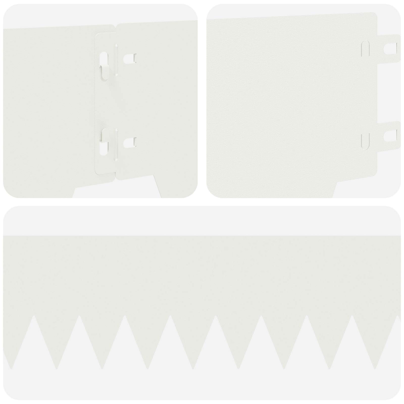 Ograda oko Travnjaka 10 pcs 103 x 15 cm metal Bijela