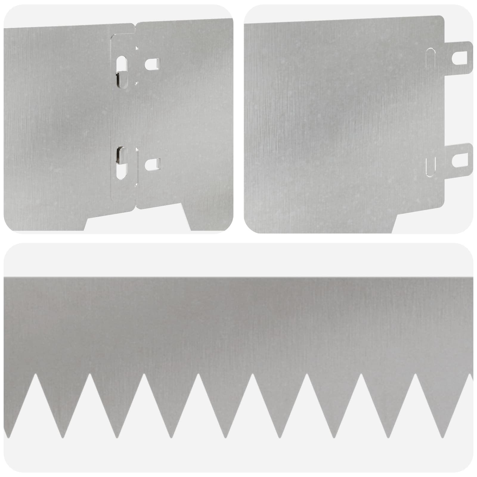Ograda oko Travnjaka 20 pcs 103 x 15 cm metal Srebrna