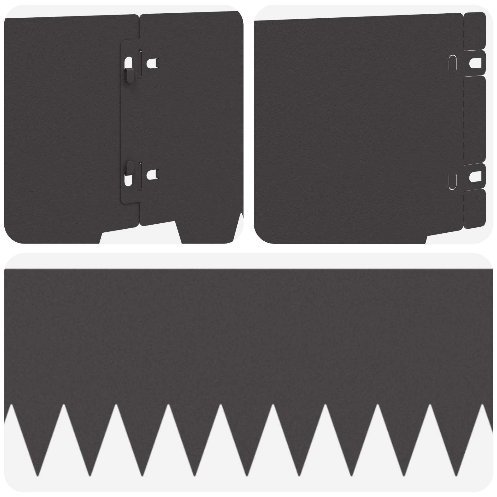 Ograda oko Travnjaka 10 pcs 103 x 20 cm metal Crna