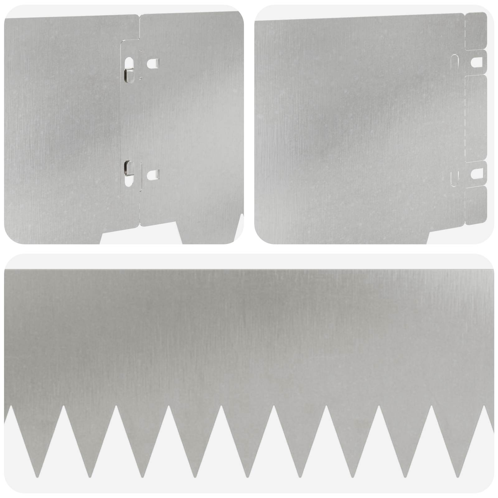 Ograda oko Travnjaka 20 pcs 103 x 20 cm metal Srebrna
