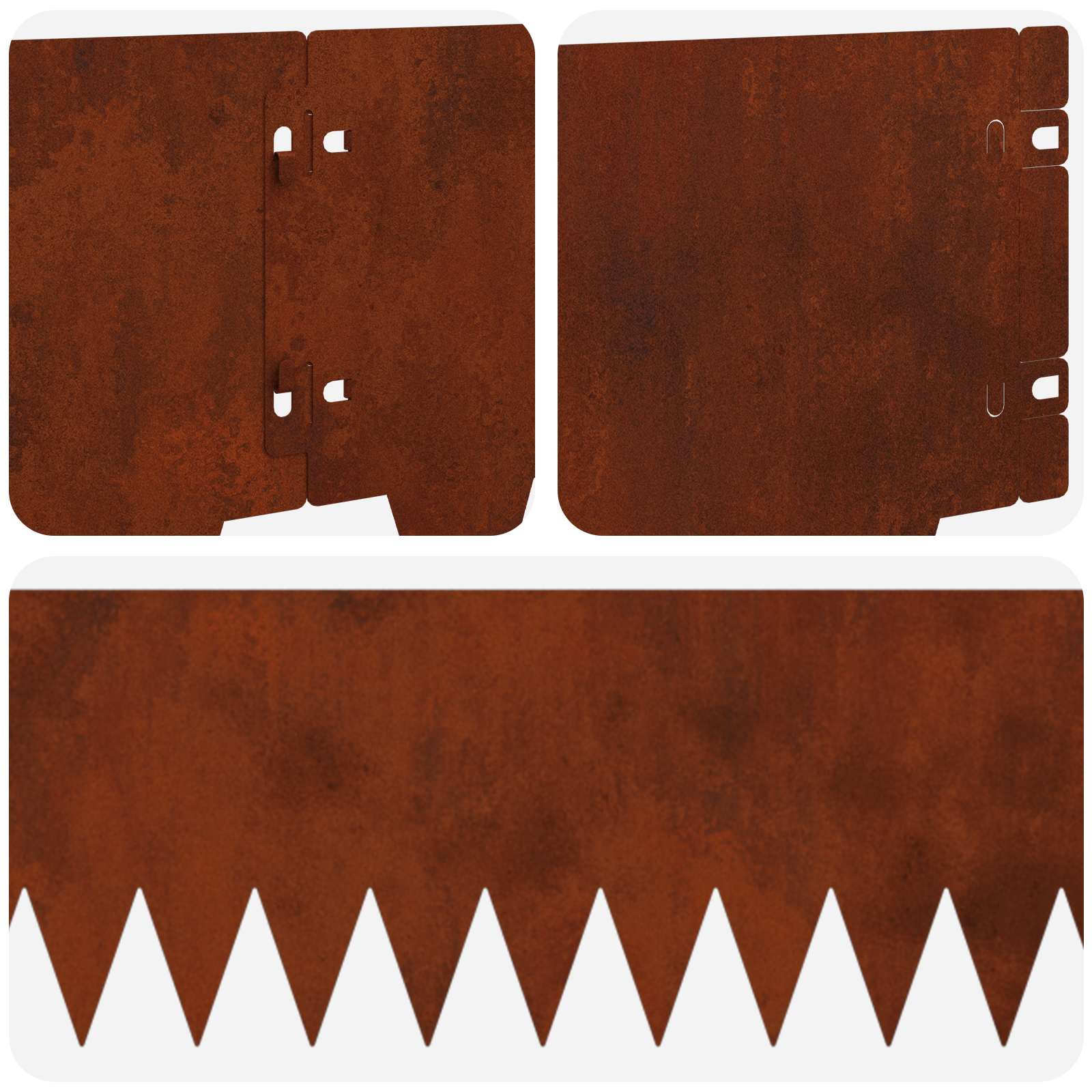 Ograda oko Travnjaka 30 pcs 103 x 20 cm metal Rđa