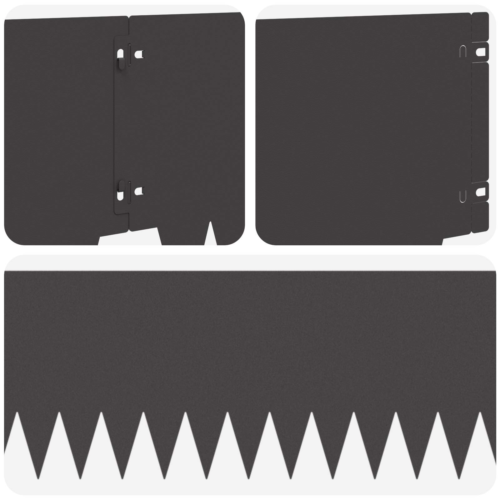 Ograda oko Travnjaka 20 pcs 103 x 25 cm metal Crna